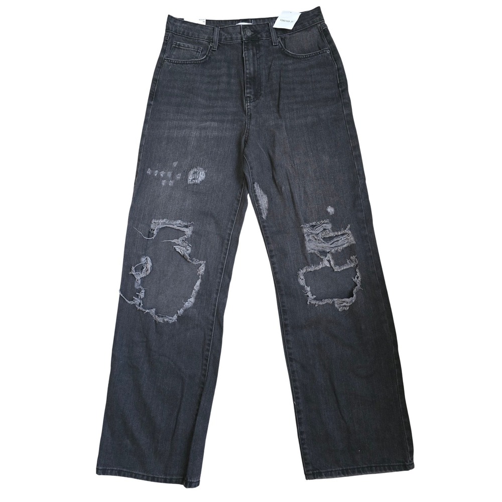 Forever 21 Premium 90s Fit Grunge Distressed Black Jeans Size 30 NWT